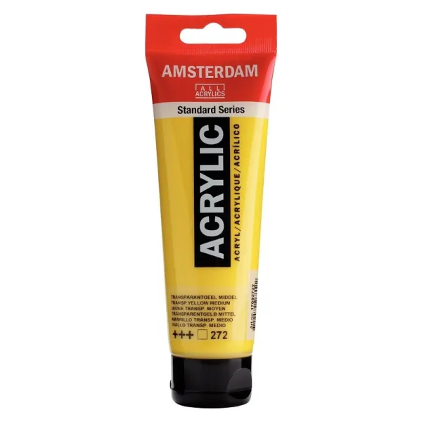 Producto Amsterdam Pintura Acrílica Amarillo Transparente Medio 120 ml Imagen