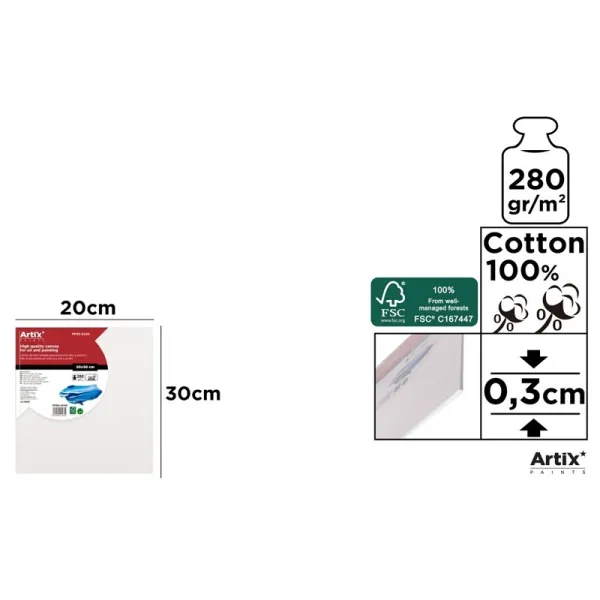 Product Lienzo en Tablilla 20x30cm 280g/m2 Image