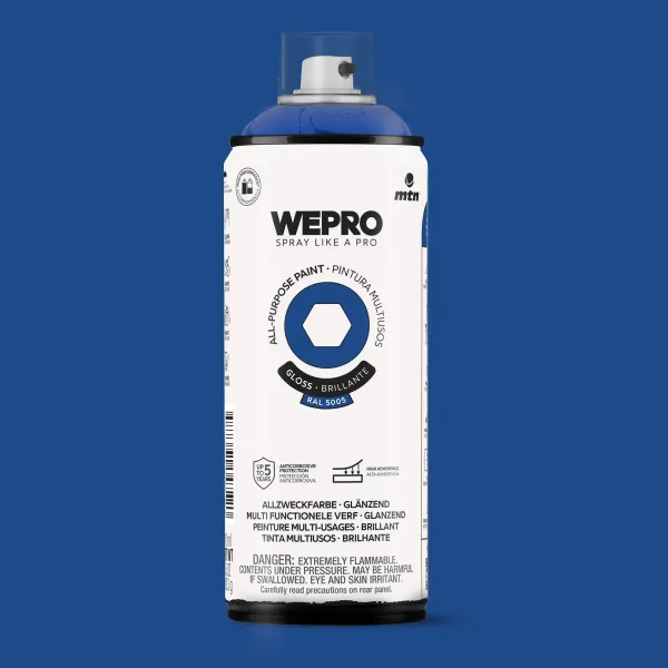 Producto Spray MTN WEPRO Solvent Brillante AZUL MAGIA - RAL 5005 Imagen