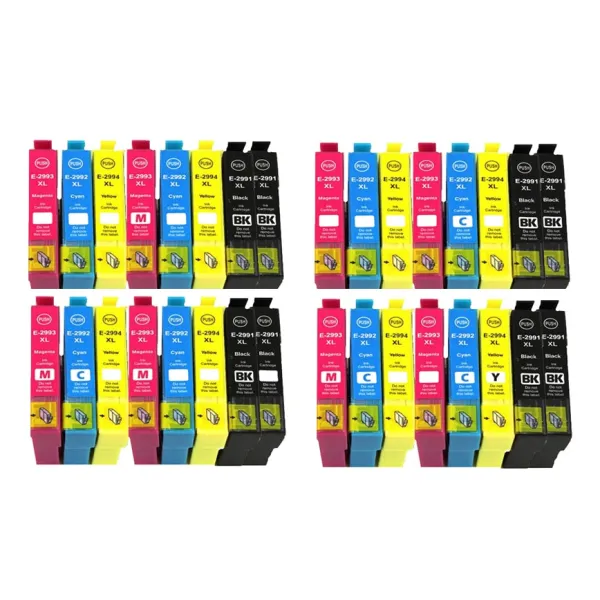 Producto Pack 32 cartuchos de tinta compatibles Epson T2991 29XL/T2992 29XL/T2993 29XL/T2994 29XL negro, cian, magenta Imagen