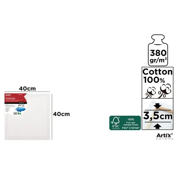 Produto Lienzo Profesional 40x40cm 380g/m2 Imagem
