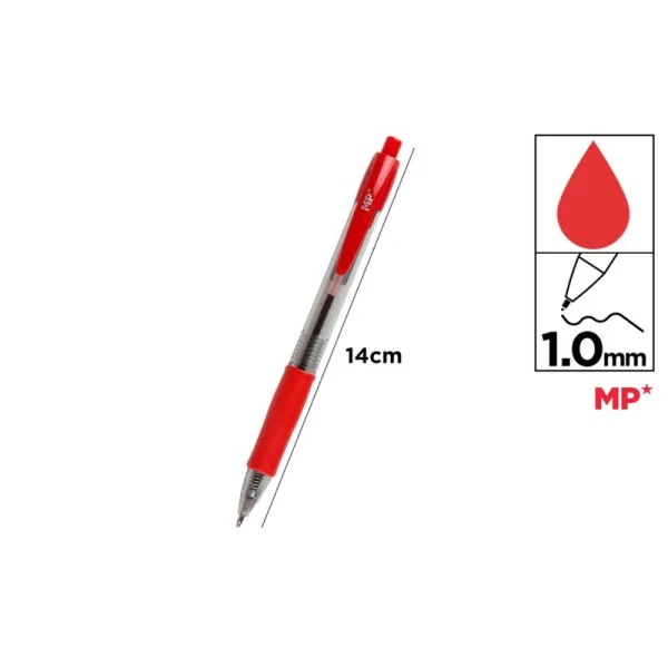 Produto Boligrafo Click Rojo Punta 1 mm MP Imagem