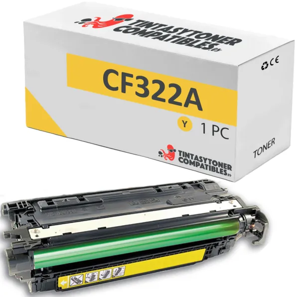 Product Tóner compatible HP CF322a Amarillo · 16.500 páginas Image