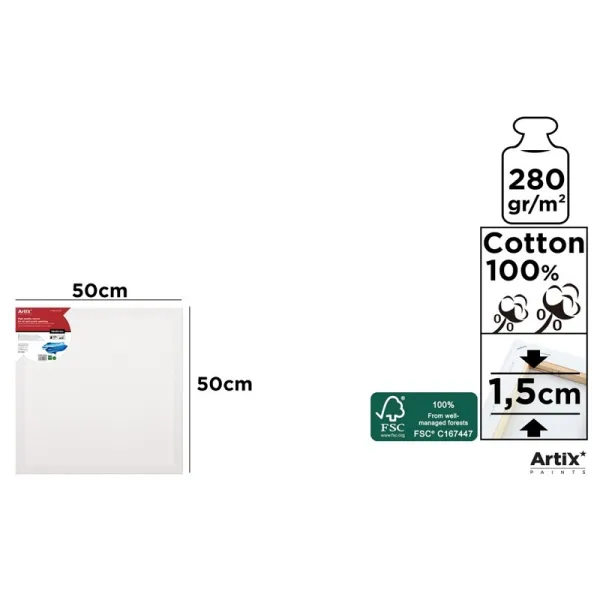 Product Lienzo Profesional 50x50cm 280g/m2 Image