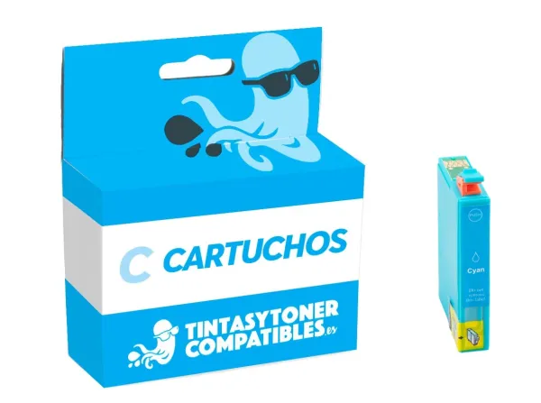 Produto Cartucho de tinta compatible Epson C13T03A24010 Cian · 350 páginas Imagem
