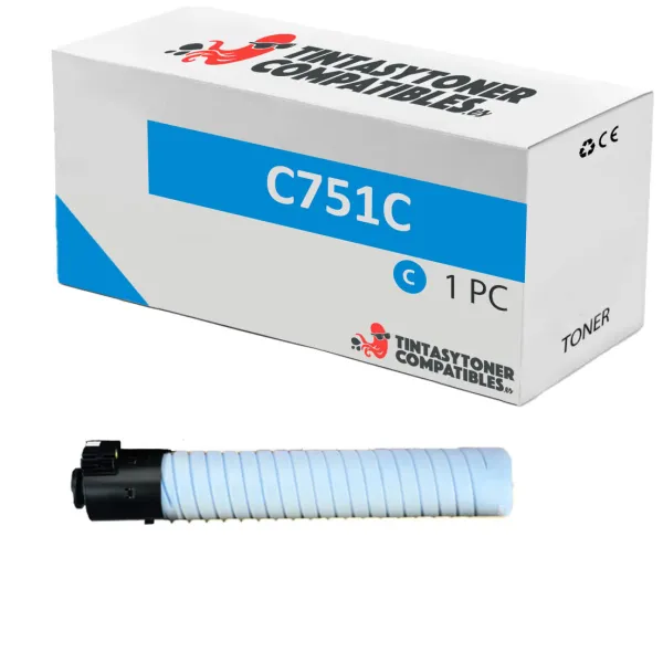 Produto Tóner compatible Ricoh 828309 Cian · 48.500 páginas Imagem
