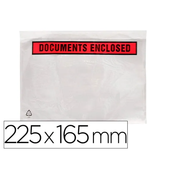 Produto Sobre Autoadhesivo Portadocumentos 225x165 mm Paquete de 100 unidades Q-Connect Imagem