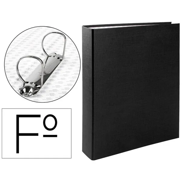Produto Carpeta de 2 Anillas 40mm de Plástico Negro Imagem
