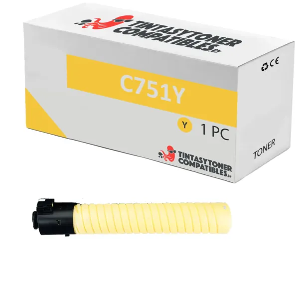 Producto Tóner compatible Ricoh 828307 Amarillo · 48.500 páginas Imagen