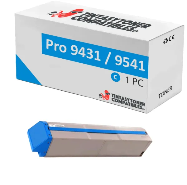 Producto Tóner compatible OKI 45536555 Cian · 43.000 páginas Imagen