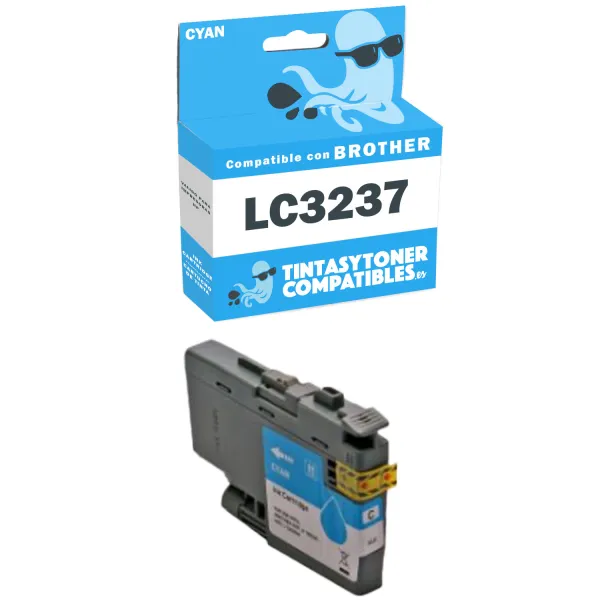 Produto Cartucho de tinta compatible Brother LC3237C Cian · 1.500 páginas Imagem