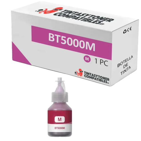 Product Botella de tinta compatible Brother BT5000M Magenta · 485000 ml Image