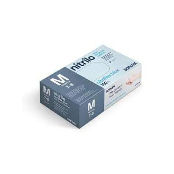 Product Pack de 100 Guantes de Nitrilo Talla M Santex Nitriflex Blue Image