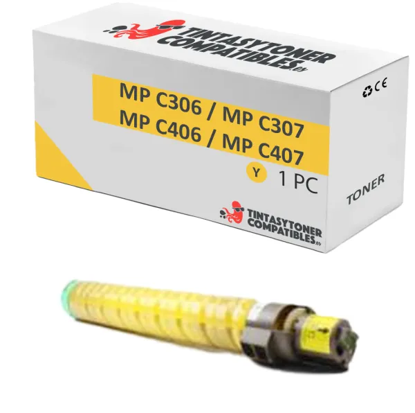 Producto Tóner compatible Ricoh 842098 Amarillo · 6.000 páginas Imagen