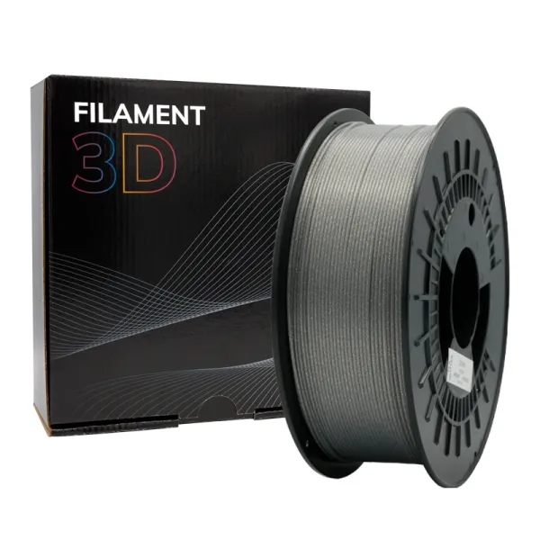 Producto Filamento 3D - PLA GLITTER - Color: Plata - 1.75 mm / 1 kg Imagen