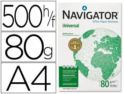 Producto Papel multifuncion A4 Navigator 80 g/m2 500 folios Imagen
