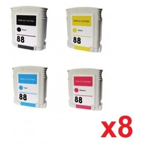 Producto Pack 8 cartuchos de tinta remanufacturados HP 88 XL amarillo, magenta, negro y cian Imagen
