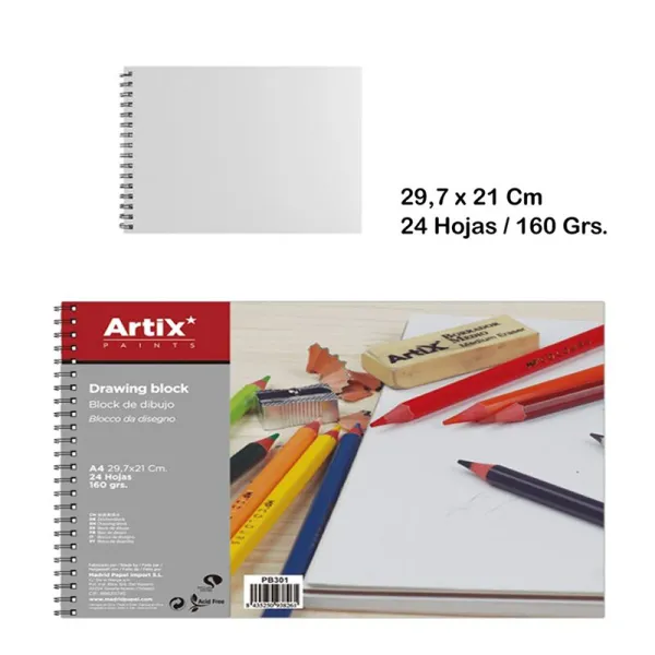 Producto Bloc de Dibujo A4 24 Hojas 160g Imagen