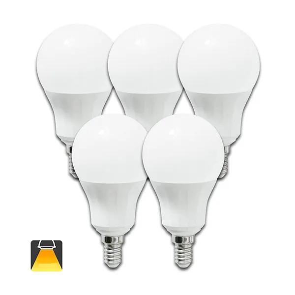 Producto Pack de 5 Bombillas LED A5 A60 / 8W E14 Luz Cálida 3000K Imagen