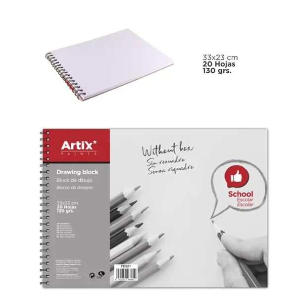 Producto Bloc de Dibujo 23x33cm 20 Hojas 130g Imagen