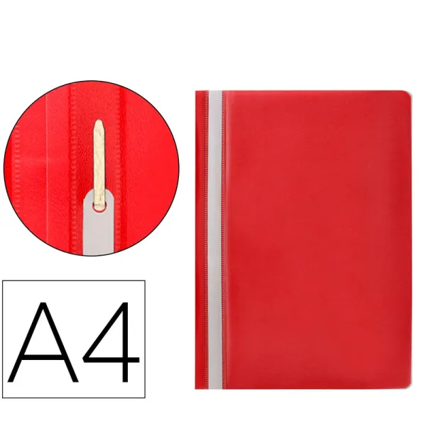 Producto Carpeta Dossier Fastener Plastico A4 Roja Q-Connect Imagen