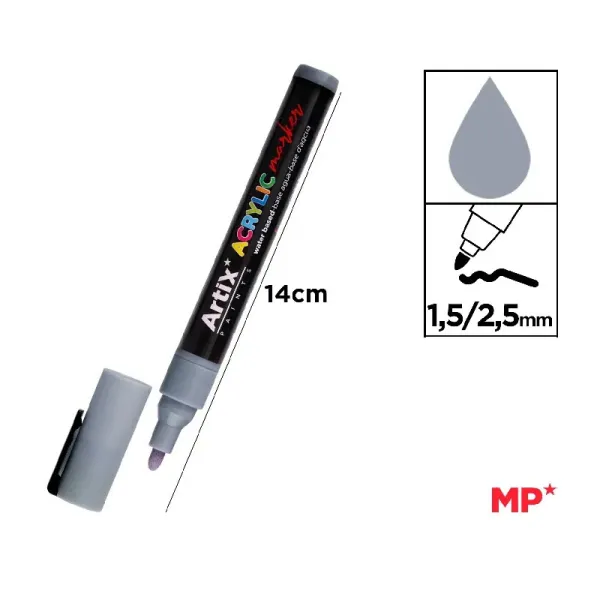 Produto Rotulador Acrílico Gris Artix Imagem