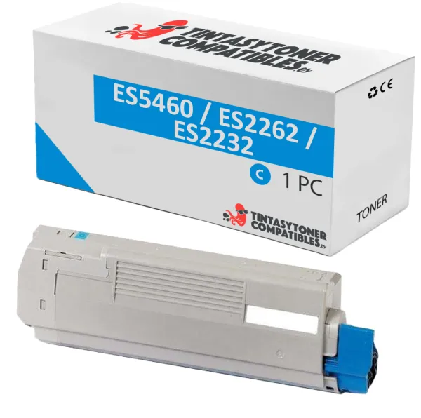 Produto Tóner compatible OKI 43865731 Cian · 6.000 páginas Imagem