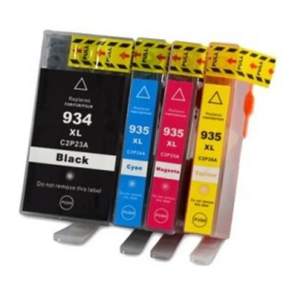 Producto Pack 4 cartuchos de tinta compatibles HP 934 XL/935 XL negro, amarillo, magenta y cian Imagen