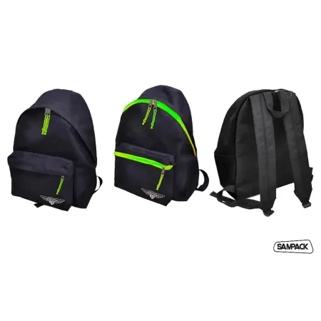 Mochila Eco Grande Negro Cremallera Amar