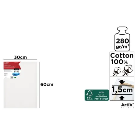 Lienzo Profesional 30x60cm 280g/m2