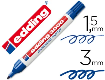 EDDING ROTULADOR PERMANENTE 3000 AZUL