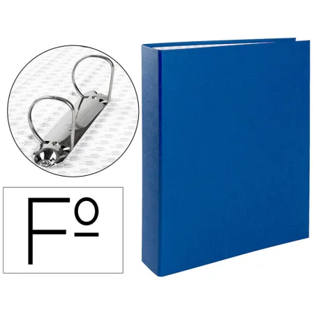 Carpeta de 2 Anillas 40mm de Plástico Azul