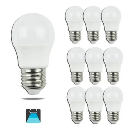 Bombilla LED A5 G45 big angle / 6W E27 luz blanca 6400K (pack 10 unidades)