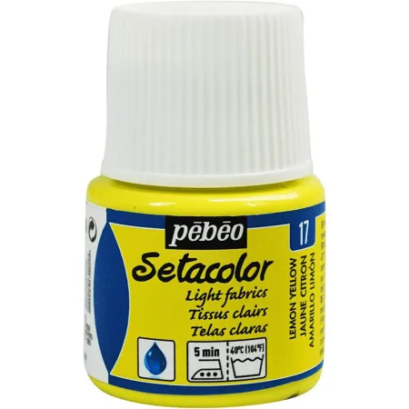 Pintura Pébéo Setacolor Tejidos Claros Amarillo Limón 45 ml