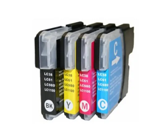 Pack 4 cartuchos de tinta compatibles Brother LC985 amarillo, magenta, negro y cian