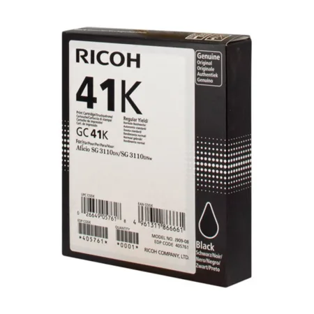 Cartucho de tinta original Ricoh GC41 negro pigmentado · 405761