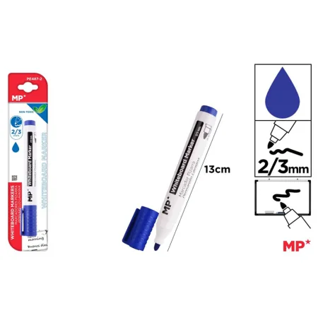 Marcador de Pizarra Azul Blíster
