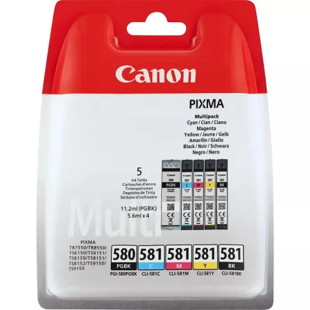 Cartucho de tinta original Canon PGI580/CLI581 Pack 5 · 2078C005