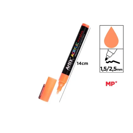 Rotulador Acrílico Naranja Oscuro Artix
