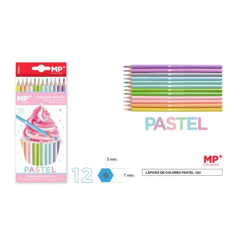 Lápices de Colores Pastel 12u