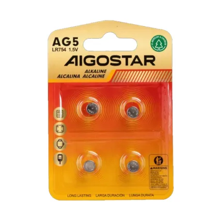 Pila de Botón AG5 LR754 de 1,5 V 4 Uds.