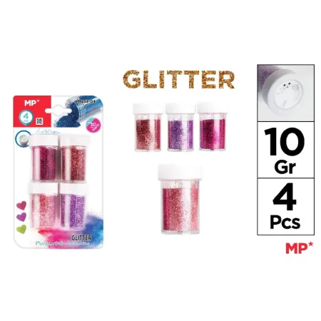 Set de Purpurina Rosa y Morado PM253-04