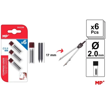 Minas para Compás 17mm 6u MP
