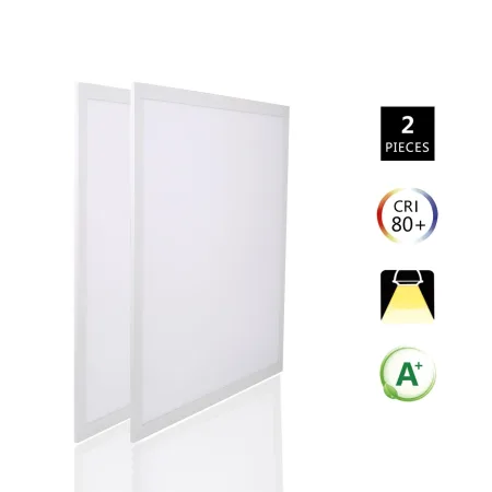 Panel LED E5 slim 60X60 / 40W luz natural 4000K marco blanco (pack 2 unidades)