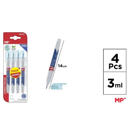 Corrector Mini 3ml 4 Unidades