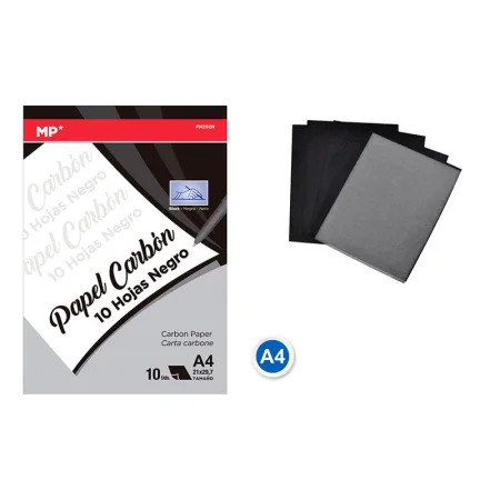 Papel carbon 10 hojas negro MP