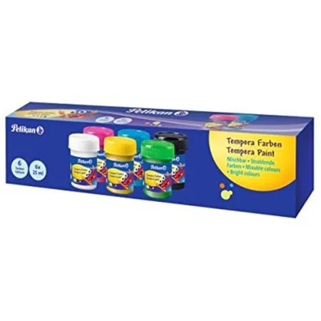 TEMPERA PELIKAN ESCOLAR 25ML - ESTUCHE DE 6 COLORES