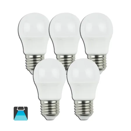 Bombilla LED A5 G45 big angle / 6W E27 luz blanca 6400K (pack 5 unidades)