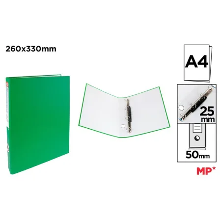 Carpeta de Cartón Fº 4 Anillas Verde