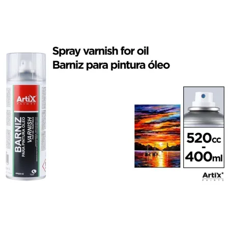 Spray Barniz para Pinturas Oleo 400ml Artix